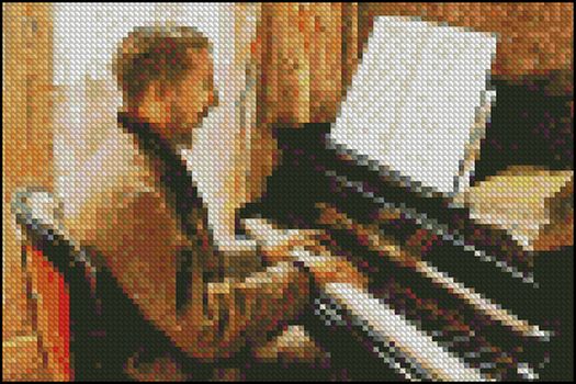 (image for) Young Man Playing a Piano 4x6