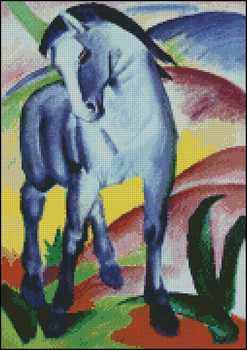 (image for) Blue Horse I Petite Pattern